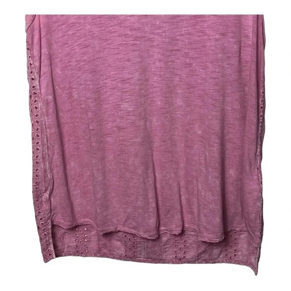 0463. ANTHROPOLOGIE ERI + ALI SLEEVELESS TOP EYELETS CROCHET ON BACK SIZE SM - Picture 4 of 9